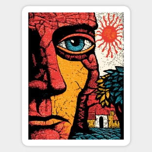 Solar Soul | Folk Art Sun Connection Sticker